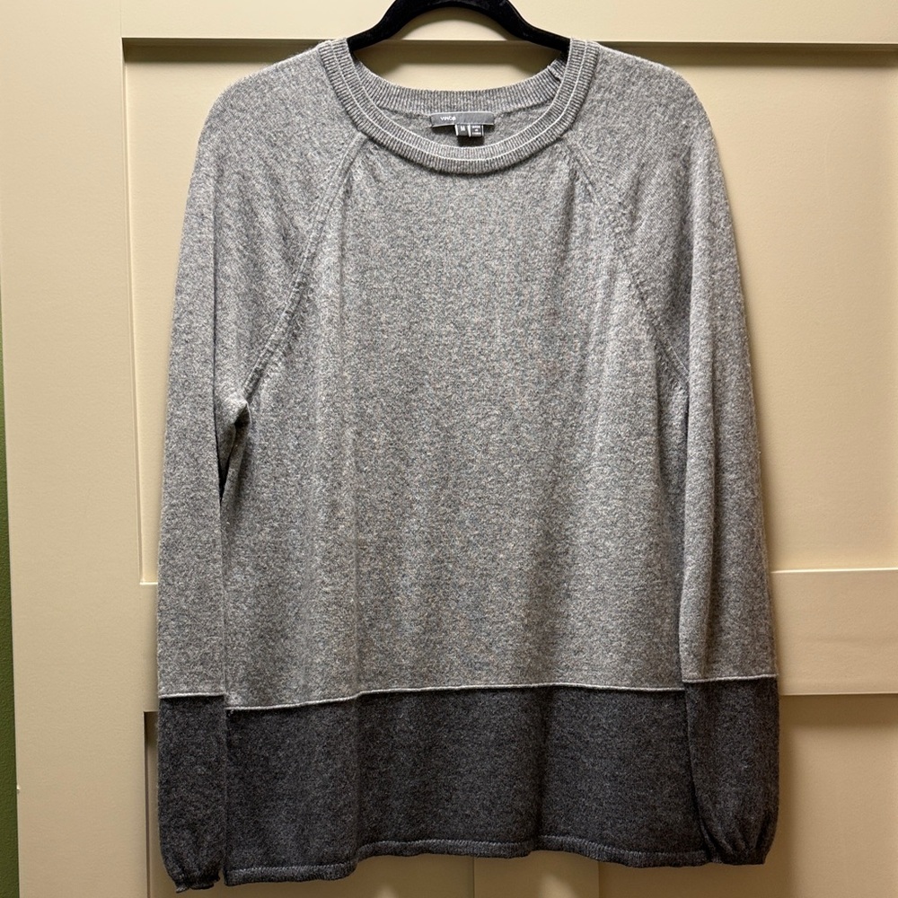Vince 100% Cashmere Color Block Sweater